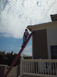 photo of jay on ladder